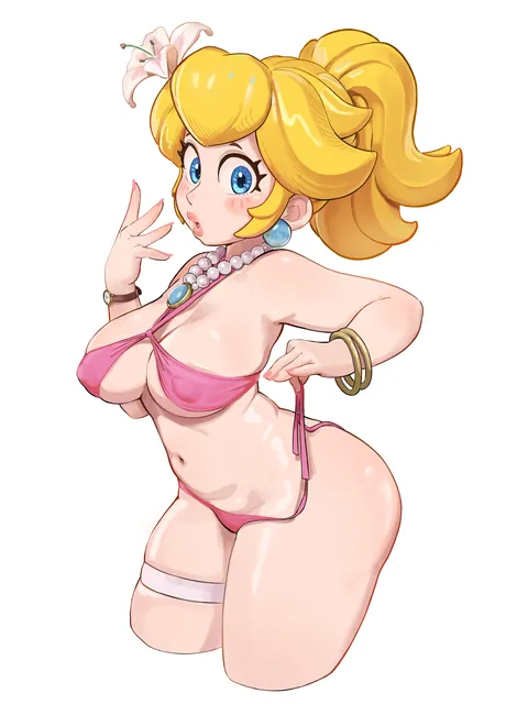 Peach's new outfit broke on her (mineru128127)
