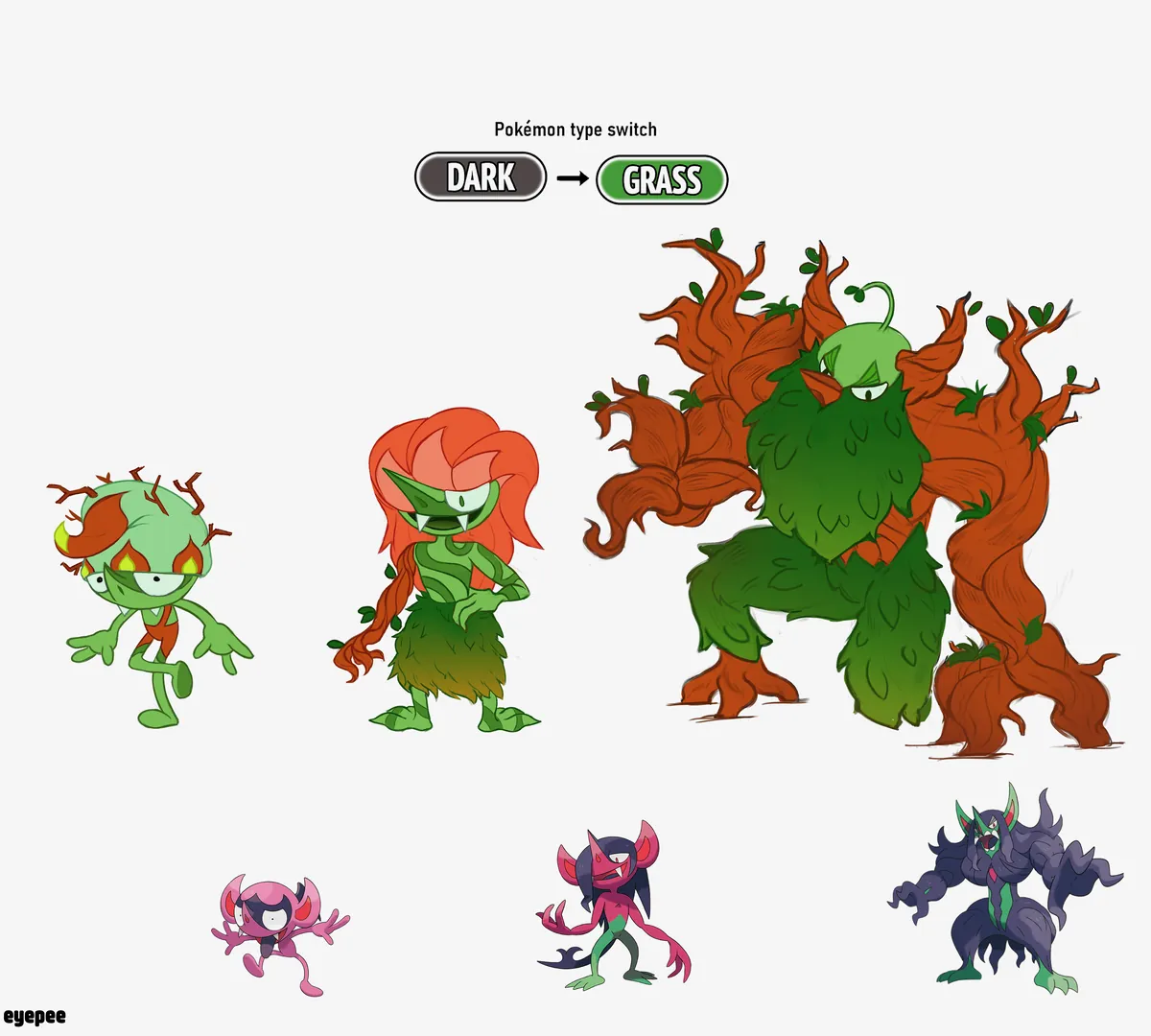 [OC]My pokemon Type Switch-tober!