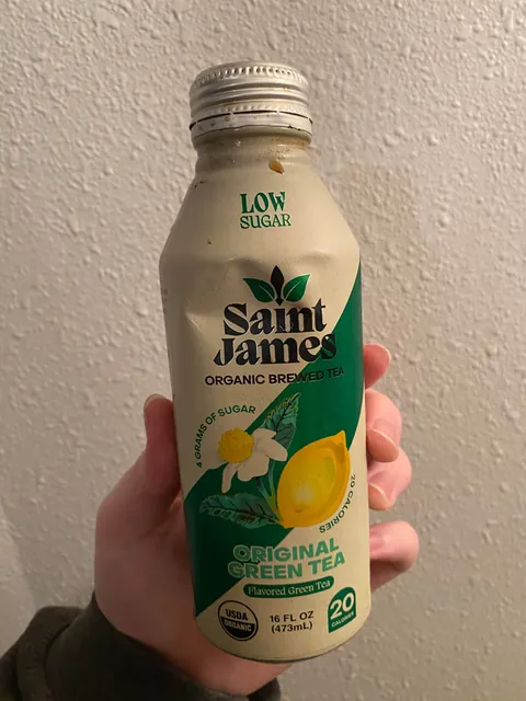 My green tea didn’t have a pop when I opened it, so I turned on a light.