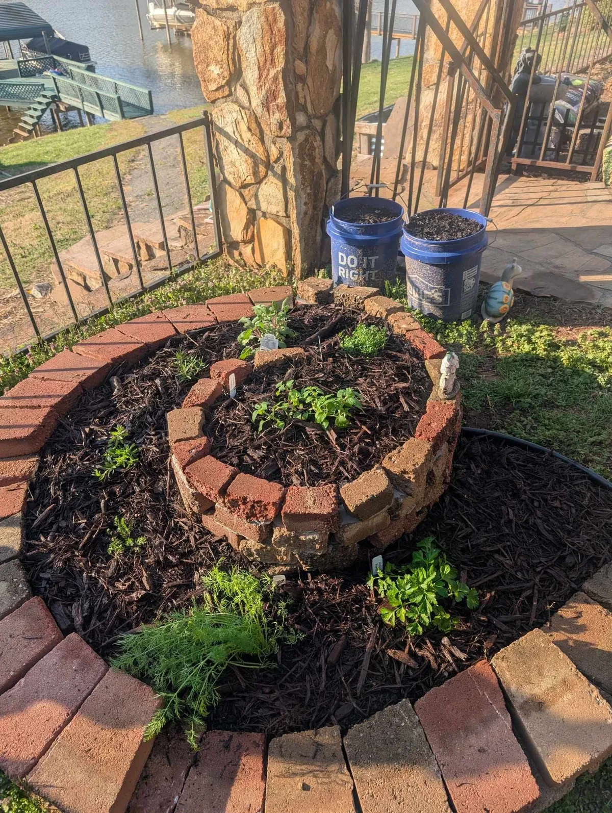 Wife tasked me to build an Herb Spiral with a 0$ budget