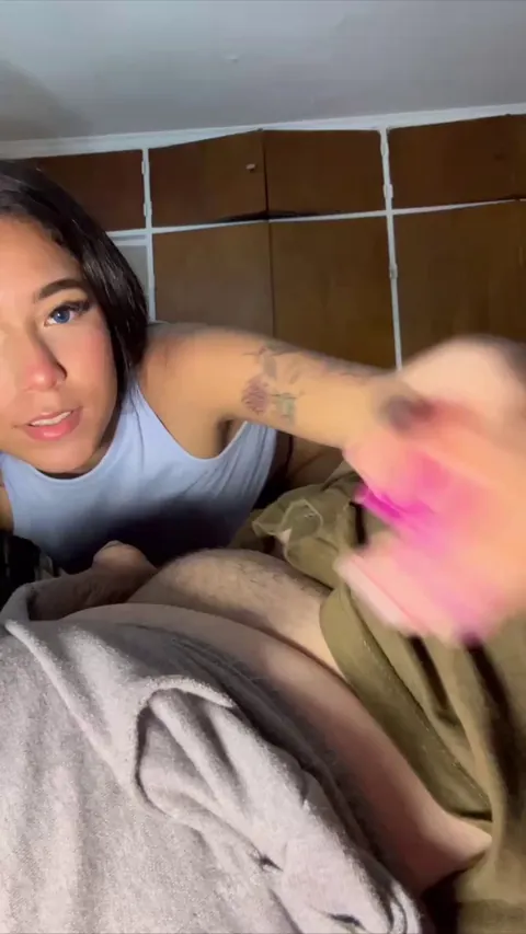 His small dick and fat body turn me on so much that this was the second blowjob of the day, he took a while to get up and I loved playing with that soft dick...he didn't want a third one, a shame