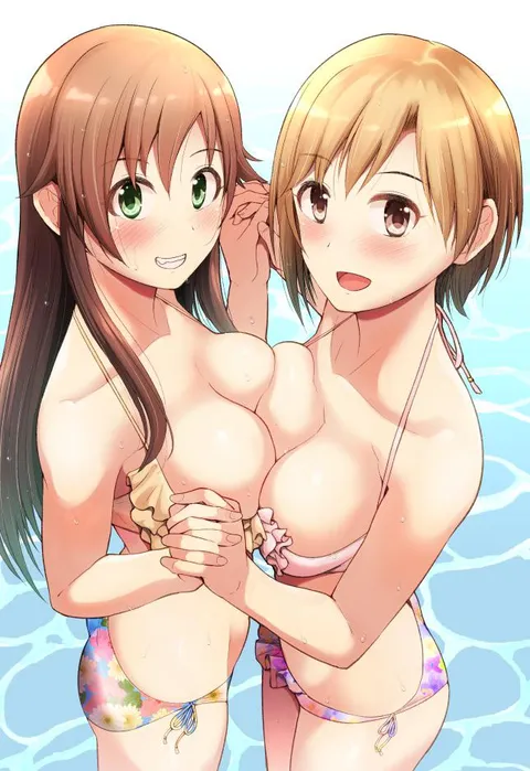 Aiba yumi and Himekawa yuki Bikini Buddies (takemasa ) [Idolmaster]