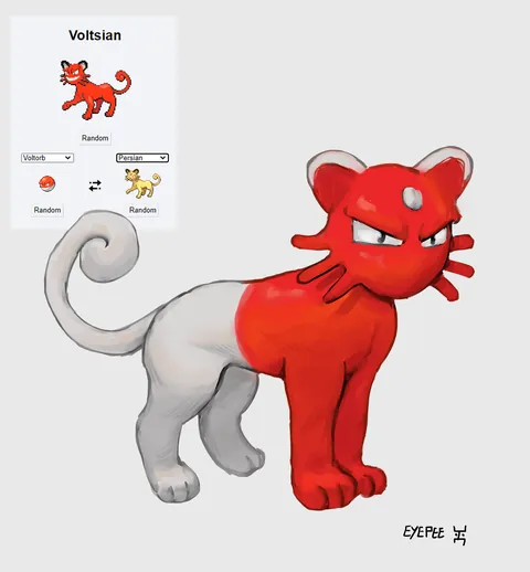 [OC] Some pokemons fusions i did