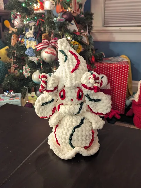 I crocheted a Candy Cane form Alcremie [OC]