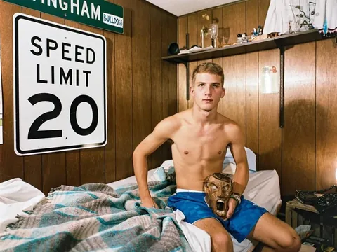 Teenagers in their rooms, 1980s–90s.