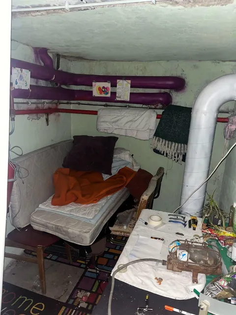 Someone has been living in the basement of our student complex