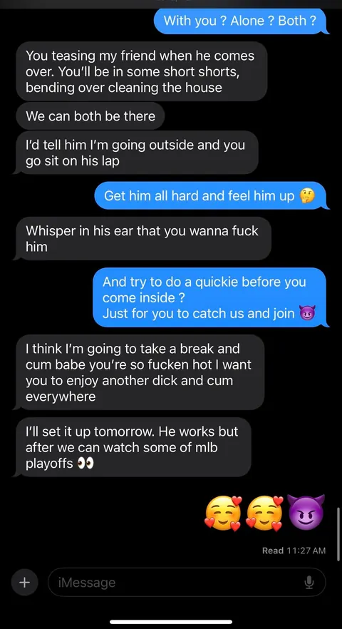 I think I’ll be a good wifey if I fulfill his fantasy right?:) Trying to decide what shorts I should wear for him is the hard part 😜😍🤤