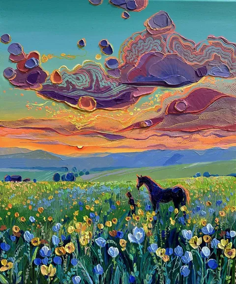 I tried to paint a memory I never lived, acrylic on canvas (OC)