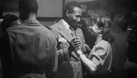 A couple dancing in a London bar in the 1940s.