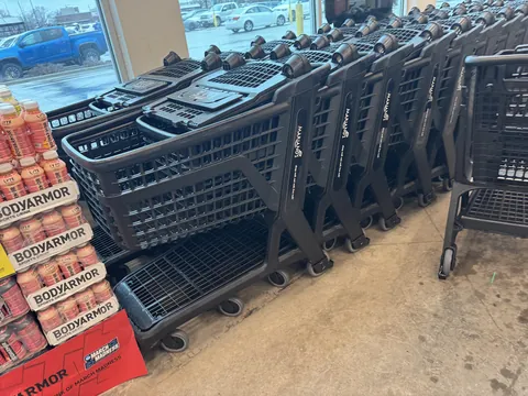 Our local supermarket just replaced their fleet of metal carts with 100% recycled plastic ones