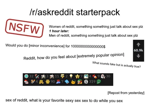 /r/hornyUnoriginalKids starterpack