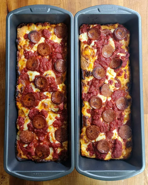 Loaf Pan Pizzas [homemade]