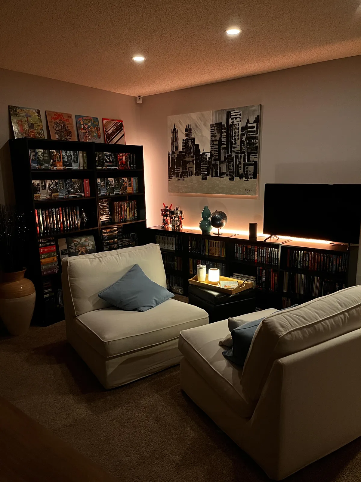 My new reading nook at night