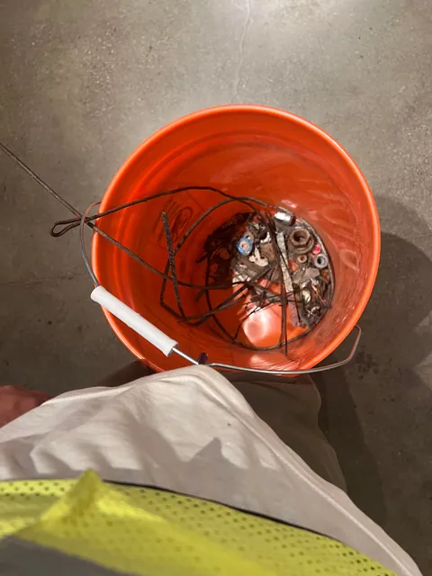 [OC] I volunteer in the Bay Area. I use a magnet to remove objects that can cause flat tires.