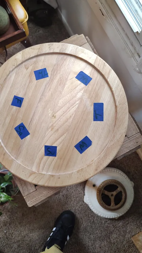 Daily hack : 0005 -lazy Susan under large plants allows for adjustment