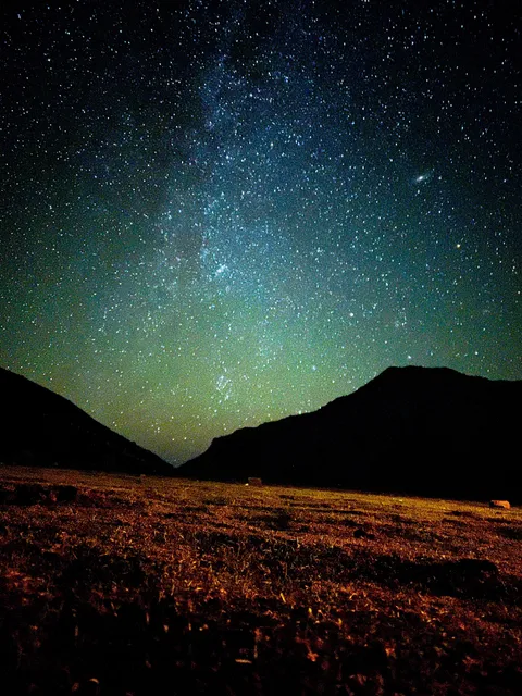 Andromeda galaxy captured from my phone adjacent to Milky Way galaxy