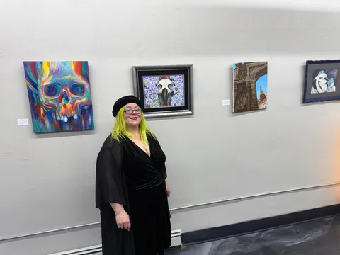 My mom had her first art gallery show today!! 🥲
