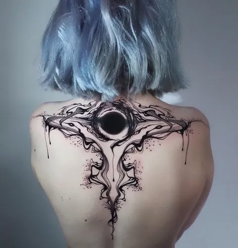 Black Hole Talisman back tattoo done by @amaltheatattoos in Melbourne, Victoria, Australia