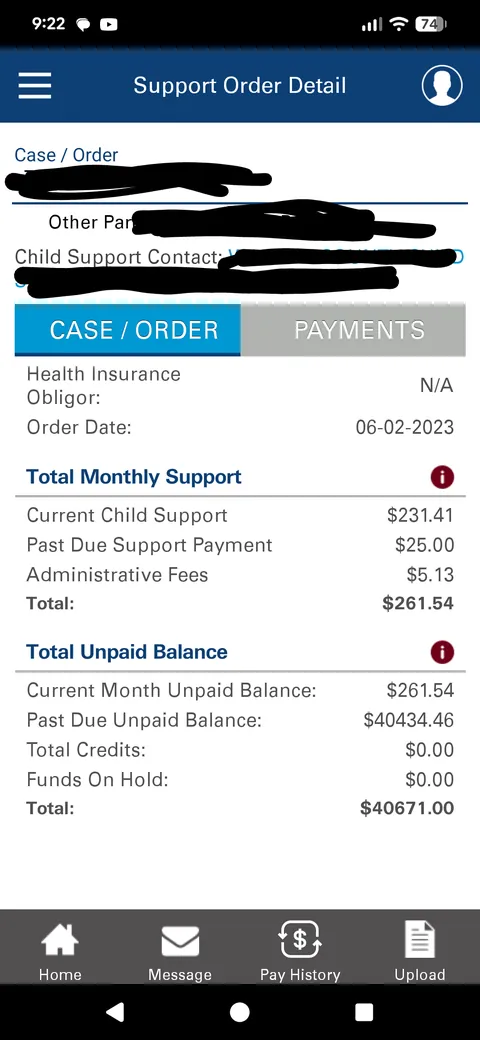 How much I'm owed in child support
