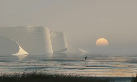 Renders of the potential new Natural History Musuem of Shenzhen by 3XN