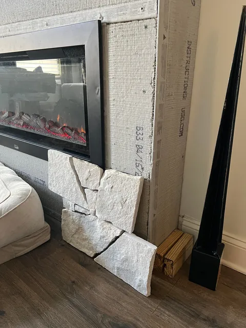 Roast my DIY - Stone Fireplace Wall