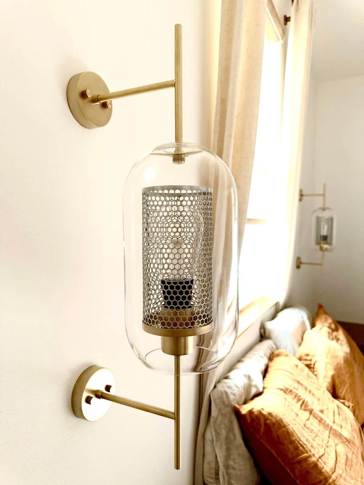 I made a pair of wall sconces for my bedroom renovation