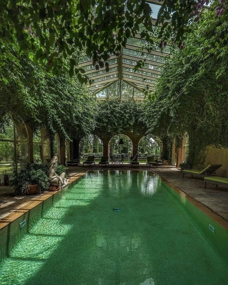 The dreamy pool at Château de Sannes, an 18th-century castle in the Luberon.