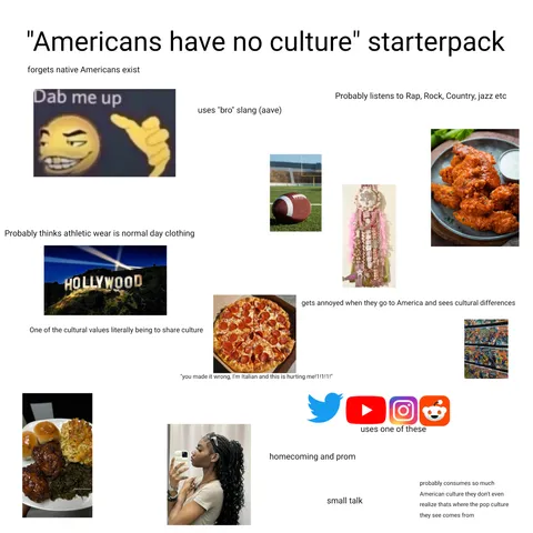 "Americans have no culture" starterpack