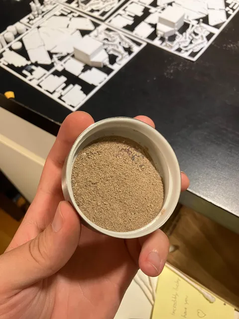 Dusted my Opportunity model with real Mars regolith simulant