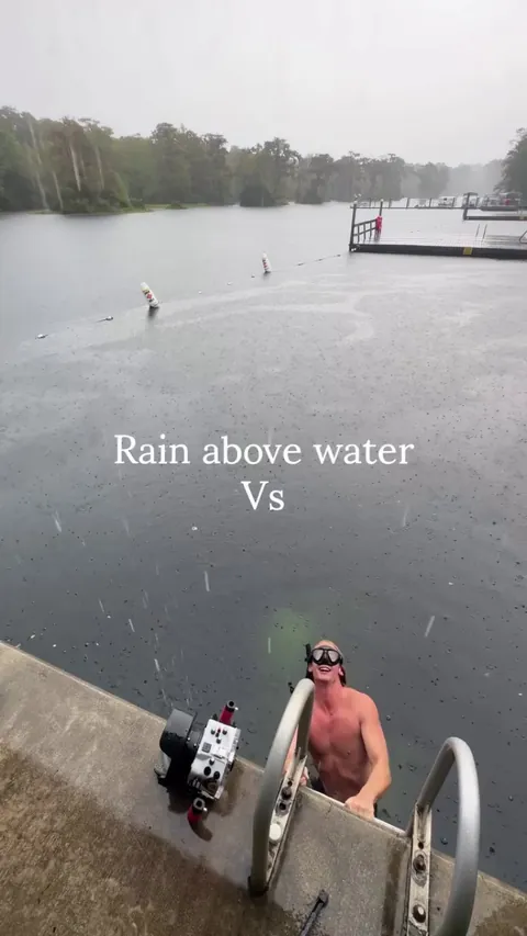 Rain Above water vs under water