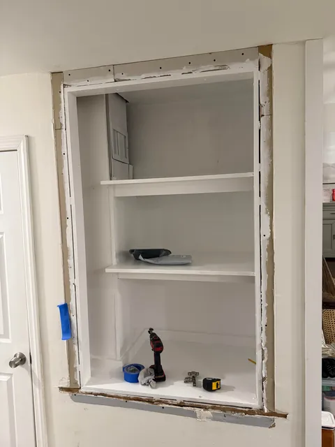 Replaced weird closet doors that came with my house with some DIY rattan doors on partial overlay hinges