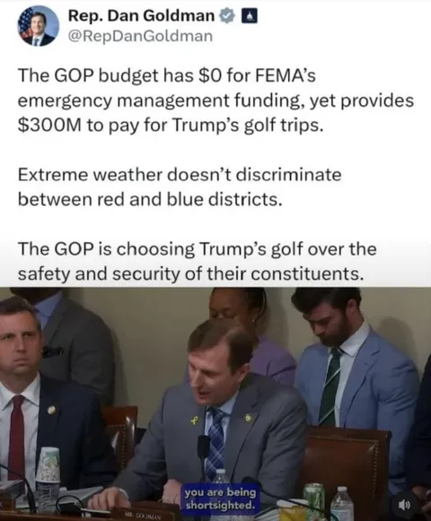 Inflation, they doubled his golf expenses from last term.