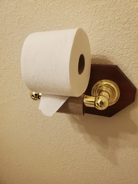 My husband is incapable of putting the toilet paper on the holder