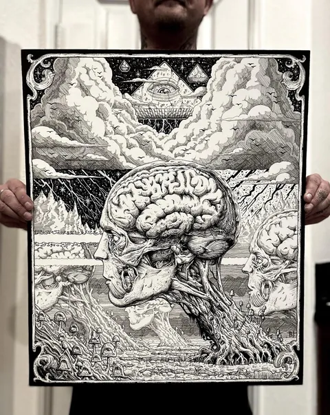 My best friend, Bowen Bramwell, drew this by hand. I thought it was worth sharing.