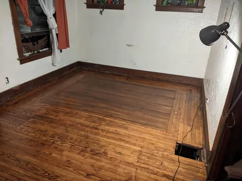 Restored 1916 hardwood floor Midwest