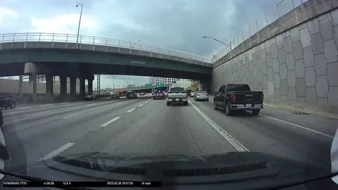 [OC] Moron does an illegal exit in front of a plainly visible patrol car