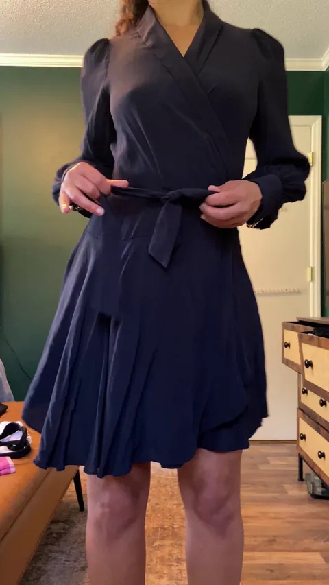 Revealing my Latina hairy pussy under my “good girl” dress. Yes, I do actually wear this dress with nothing under.