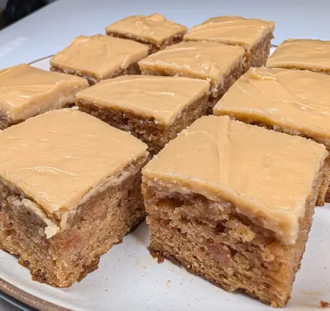 [homemade] Apple Cake with Brown Sugar Frosting