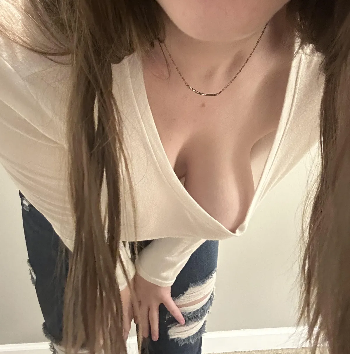 I bent down like this on a video work call to check to see if my camera was working..it was..and everyone could see 😅