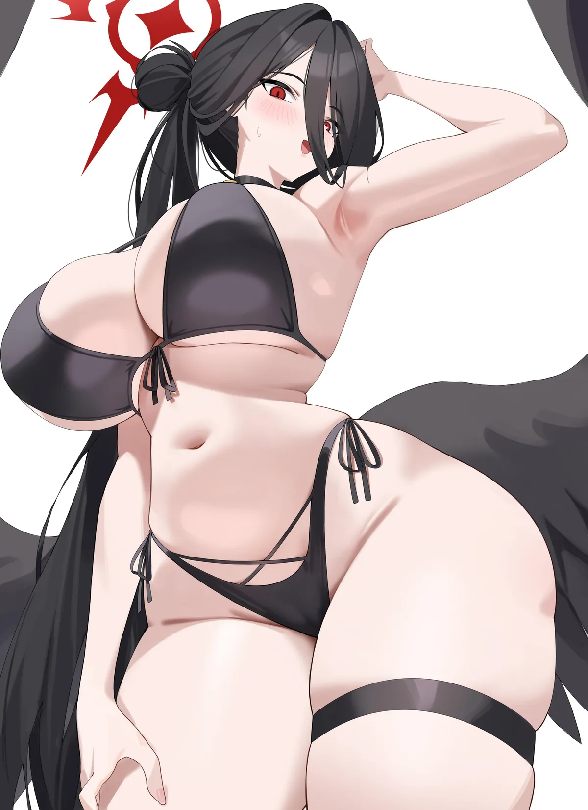 Hasumi in black bikini (D2OG KUN)