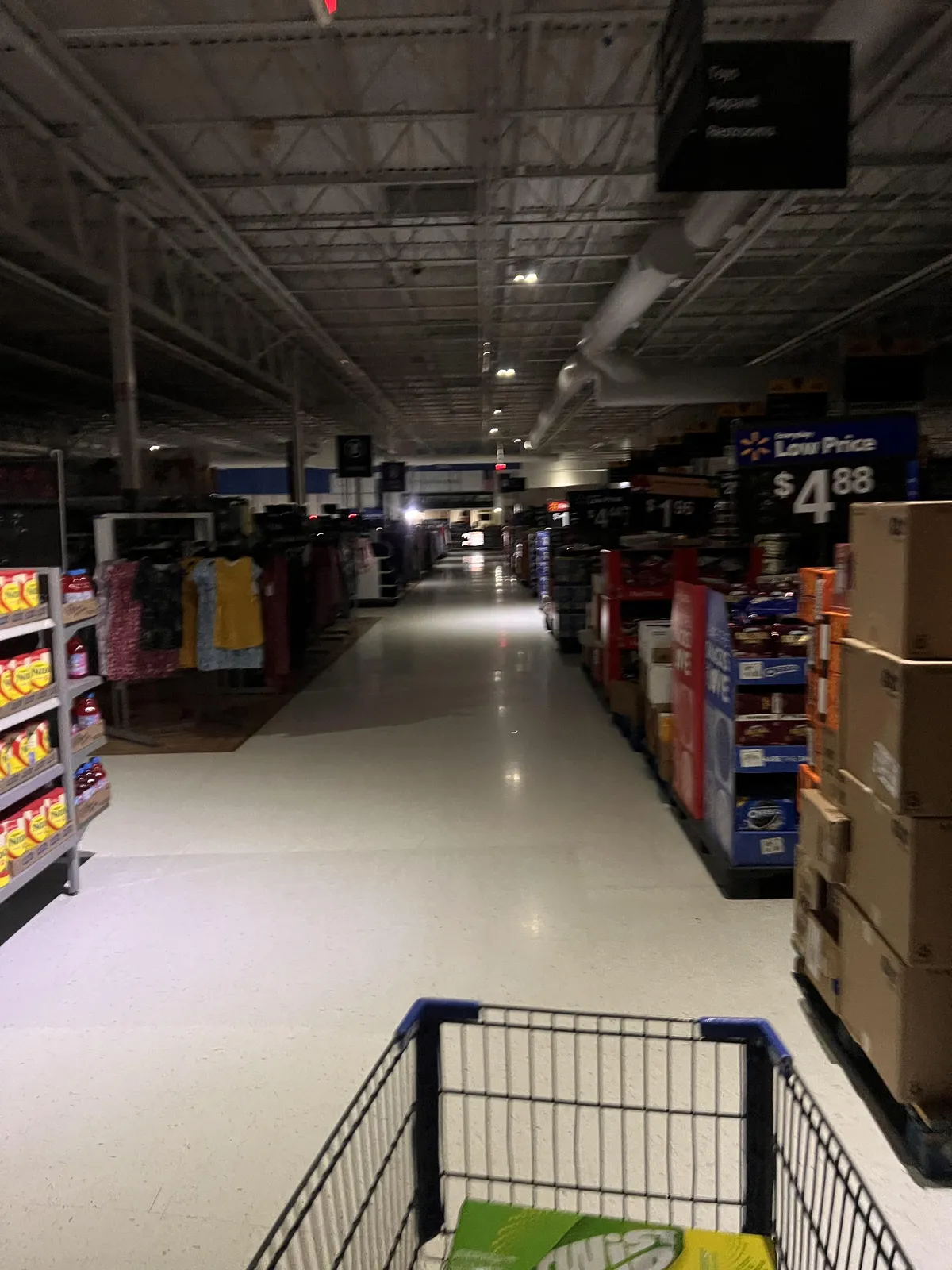 Lights went out at Walmart at 10:20 pm and everyone had to leave