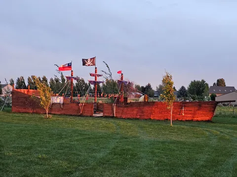 I built a pirate ship in my back yard for my kids after seeing how much a big playsets were.