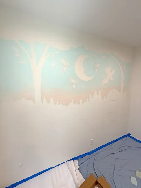 Storybook mural I painted for my baby niece’s nursery