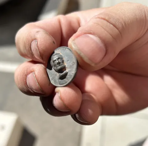 Found an indented penny at work