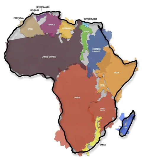 The real size of Africa