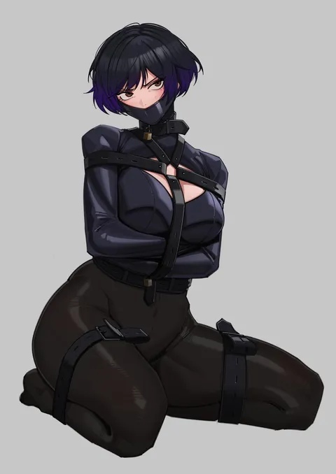 Reina (Tekken) straightjacketed