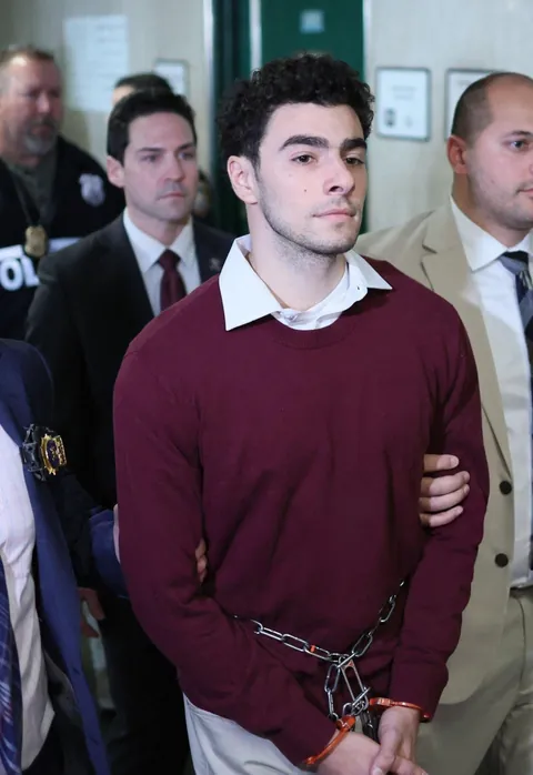 Luigi Mangione arrives at Manhattan Criminal Court in New York City. (December 23, 2024) 