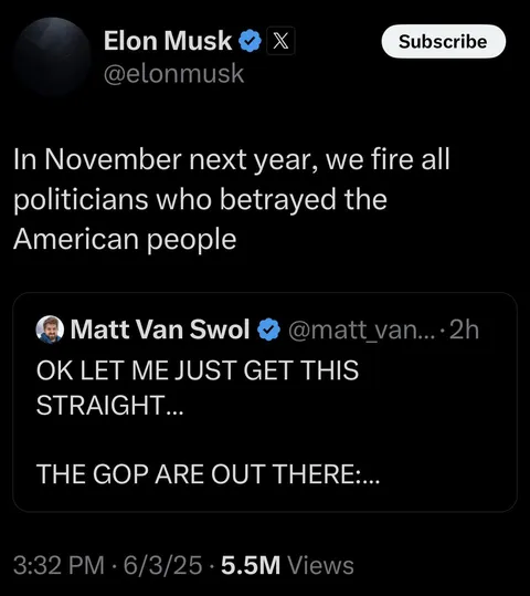 Wow, looks like Elon had a massive realization today: