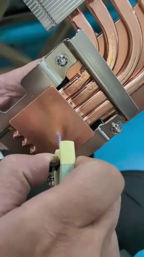 Copper heat pipes are very efficient.