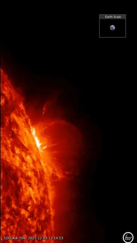 A beautiful double-loop shaped eruption that resembles a figure eight - 3.12.25